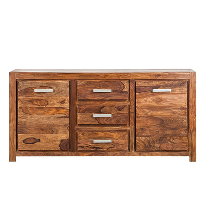 APRODZ Solid Wood Macae Sideboard Storage Cabinet for Living Room