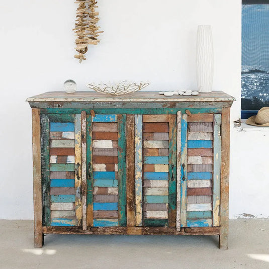Translation missing: en.APRODZ Solid Wood Nizhyn Sideboard Storage Cabinet for Living Room | Wooden Cabinet for Kitchen | Multicolor Finish