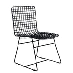 Geometrically Crafted Wired Chair in Black | Stylish Metal Chair for Home & Outdoor 
