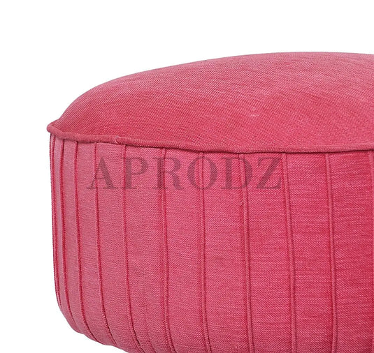 Translation missing: en.Upholstered and Steel Frame Puffy Stool Grass Green Fabric + Black Powdercoated - Set of 2 