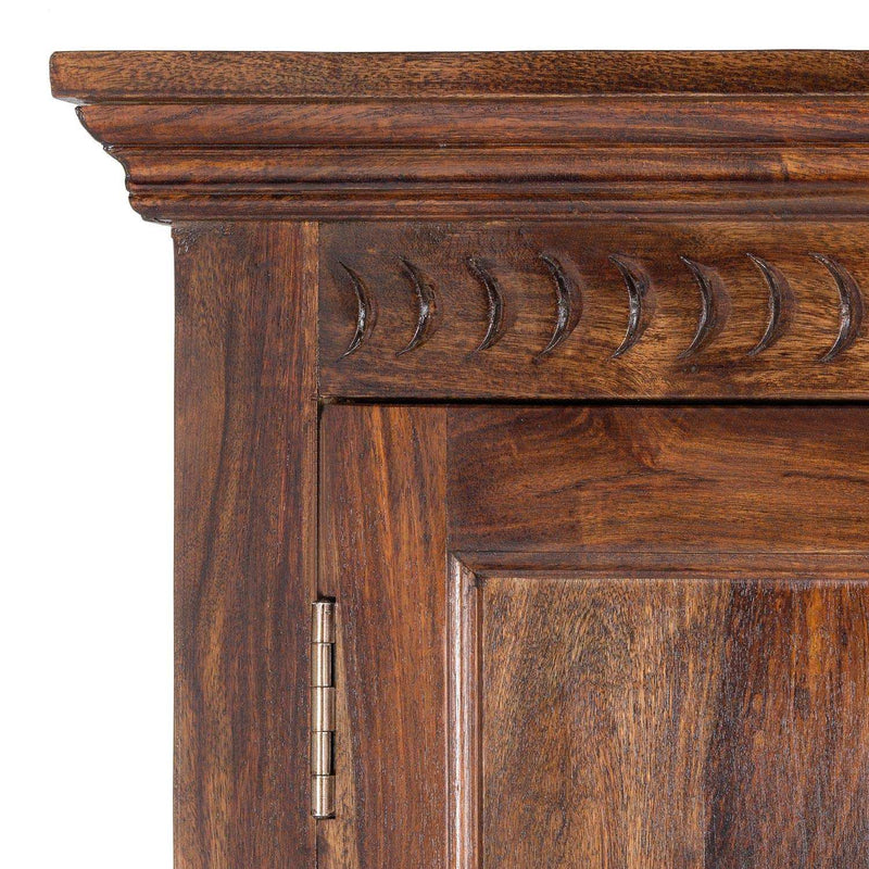 APRODZ Sheesham Wood Multipurpose Storage 2-Door Lima Wardrobe Almirah