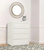 Mango Wood Dublin Chest of 4 Drawers Storage Cabinet for Living Room Furniture (White) 