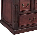 Mango Wood Sulla LED TV Stand | Rosewood Finish Entertainment & Storage Unit 