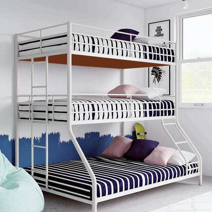Translation missing: en.Chavez Triple Twin Size Metal Triple (3Bed) Bunk Bed - Black Powdercoated 