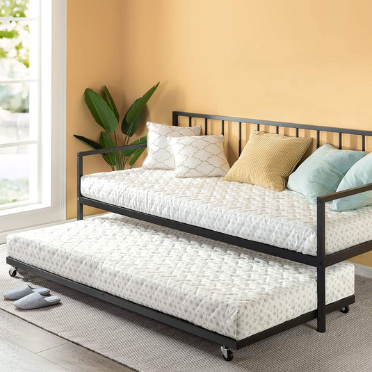 Translation missing: en.Suniz Twin Size Metal Daybed with Trundle Bed 