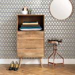 Mango Wood Warsaw Chest of 5 Drawers Storage Dresser for Living Room Furniture (White Finish) 