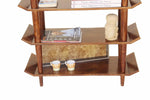 Solid Wood Stylish Bookcases and Book Shelves for Living Room | Rack Shelf | Natural Finish, Brown 