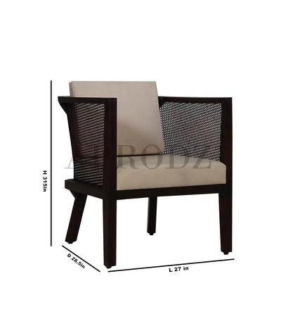 Theodore Armchair in Cane Work (Acacia Wood, Walnut)
