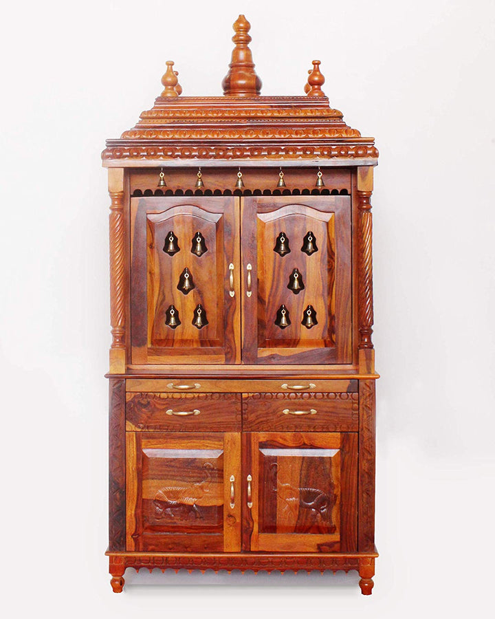 Translation missing: en.Handcrafted Wooden Mandir Temple | Traditional Home &amp; Office Pooja Mandir 