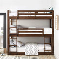 APRODZ Single Size Ipsotu Sheesham Wood Bunk Bed for Bedroom (Rosewood - Brown)