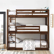 APRODZ Single Size Ipsotu Sheesham Wood Bunk Bed for Bedroom (Rosewood - Brown)
