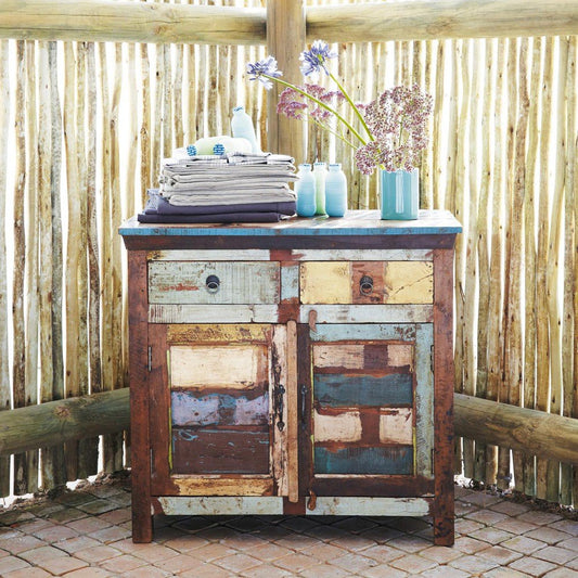 APRODZ Solid Wood Kerch Sideboard Storage Cabinet for Living Room | Wooden Cabinet for Kitchen | Multicolor Finish