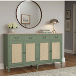 Solid Wood Sideboard Cabinet with 3 Drawer Storage Organize Cabinet for Home Dinning Kitchen Living Room & Bedroom Multi Shelves Door Cabinets Hallway Dinning  Cabinets & Storage