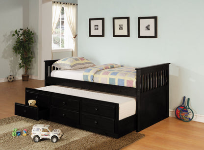 APRODZ Mango Wood Oyster Daybed with Trundle Bed with Drawer Storage for Home Bedroom (White Finish)