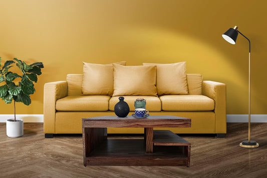 Natural Walnut Solid Wood Coffee Table – Durable and Elegant Living Room Furniture