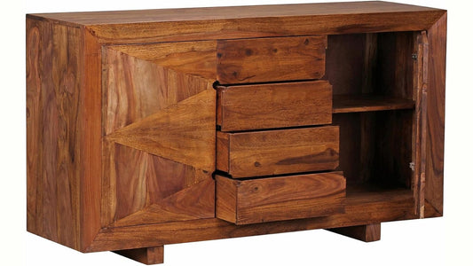 APRODZ Solid Wood Caucaia Sideboard Storage Cabinet for Living Room
