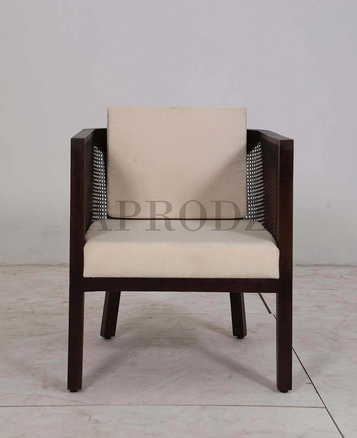 APRODZ Theodore Armchair in Cane Work (Acacia Wood, Walnut)