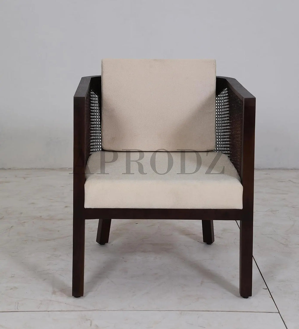 Theodore Armchair in Cane Work (Acacia Wood, Walnut)