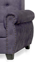 Modern Sofa Set 3 Seater Velvet Fabric Sofa Upholstered Chaise Lounge with Button Design, Living Room Furniture Sofa for Home & Office 