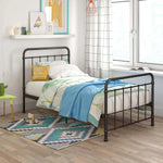 Marks Elegant Metal Bed Frame with Headboard & Footboard 