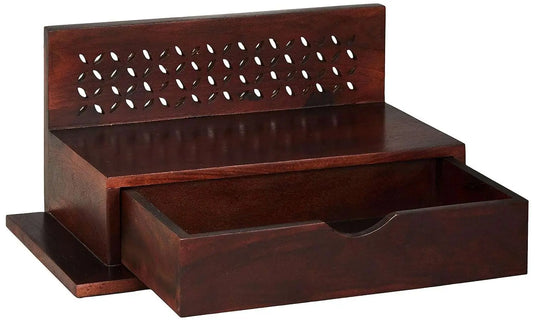 Translation missing: en.Aprodz Solid Wood Mandir/Prayer Shelf-Mahogany…