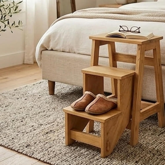 Translation missing: en.Mango Wood Folding Step Side End Table for Home | Stap Stool Table 