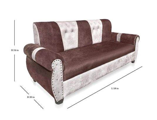 Translation missing: en.Stylish 2- Seater Sofa Set for Modern Living Space Furniture in Brown and Beige Color 
