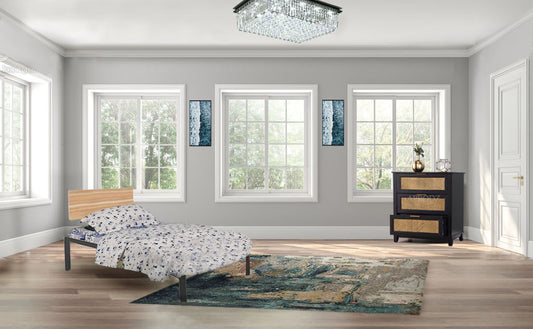 Single Size Bed Without Storage for Home & Living Room Cot Bed Furniture