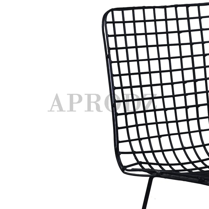 Translation missing: en.Geometrically Crafted Wired Chair in Black | Stylish Metal Chair for Home &amp; Outdoor 