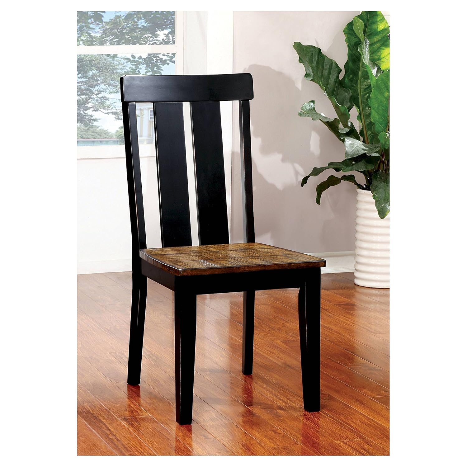 APRODZ Mango Wood Plata Dining Chair Set for Home | Set of 2 Chair | Dark Brown Finish