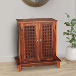 Handcrafted Sheesham Wood Temple for Pooja Room | Temple for Home | Pooja Mandir | (Honey Finish) 