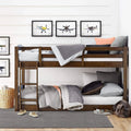 Single Size Ipsotu Sheesham Wood Bunk Bed for Bedroom (Rosewood - Brown) 