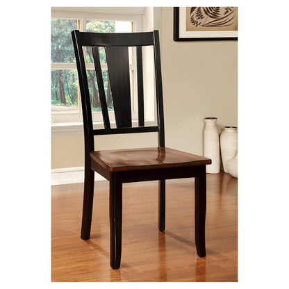 APRODZ Mango Wood Pensacola Dining Chair Set for Home | Set of 2 Chair | Dark Brown Finish