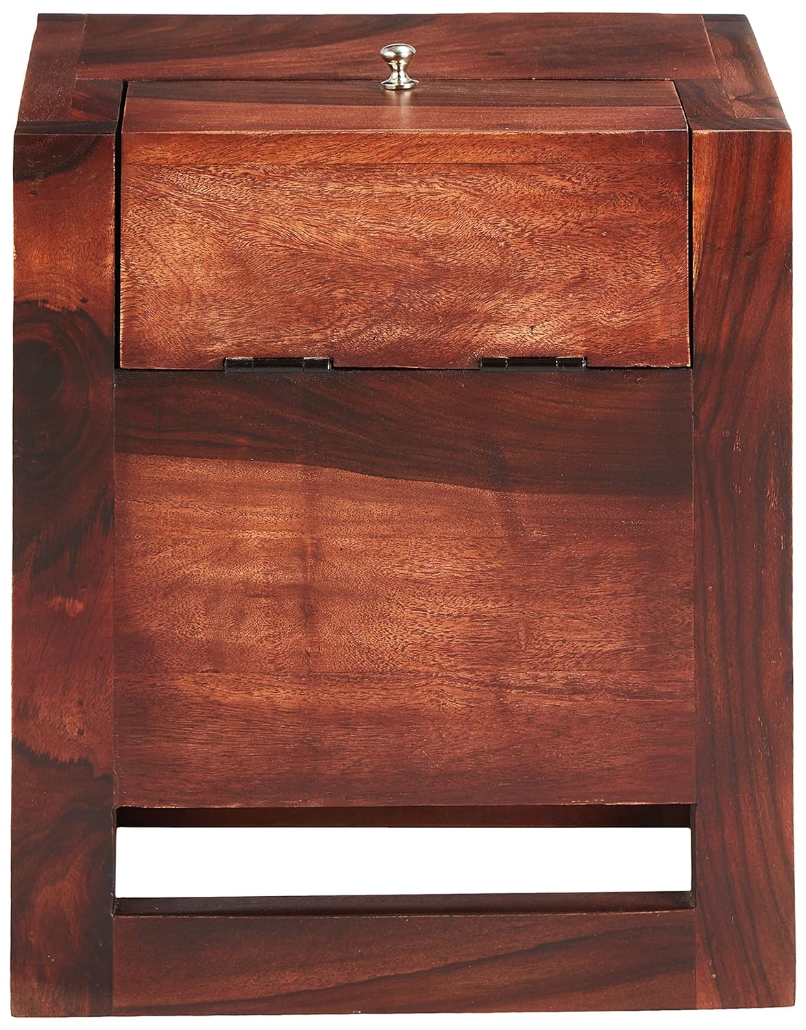 APRODZ Sheesham Wood Wine Storage Cross Stylish Bar Cabinet for Living Room