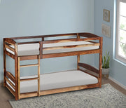 APRODZ Single Size Ipsotu Sheesham Wood Bunk Bed for Bedroom (Rosewood - Brown)
