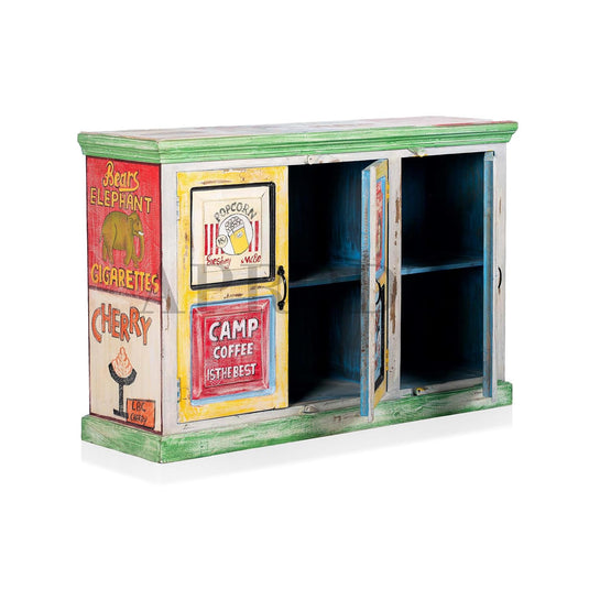 Translation missing: en.Wooden Handpainted Multipurpose Sideboard Storage Cabinet for Home (Multicolor) 