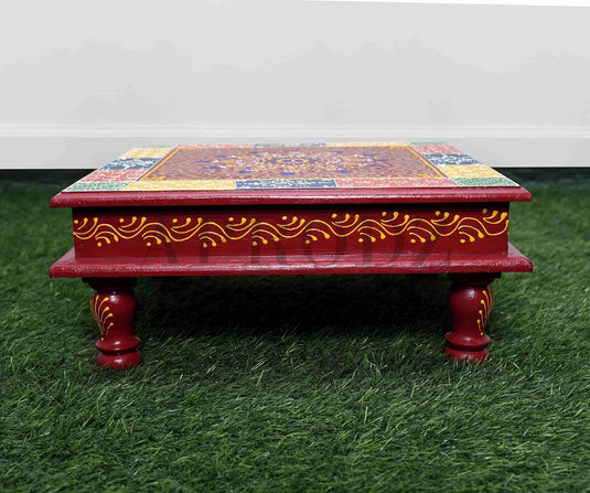 Translation missing: en.Handcrafted Multicolour Wood Carved Decorative Bajot Set Perfect for Pooja Mandir and Home Temple 