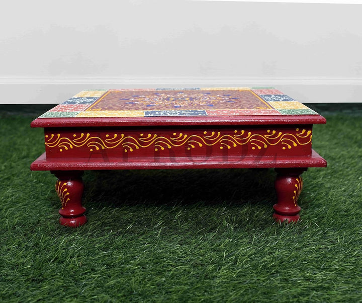 Translation missing: en.Handcrafted Multicolour Wood Carved Decorative Bajot Set Perfect for Pooja Mandir and Home Temple 