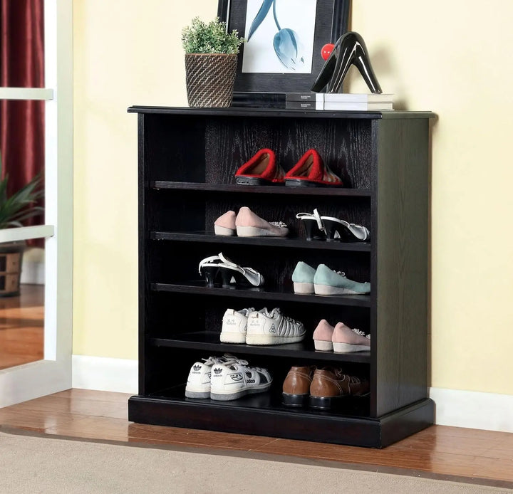 Translation missing: en.APRODZ Mango Wood Elois Shoe Cabinet for Home | Shoe Rack Organiser | Black Finish