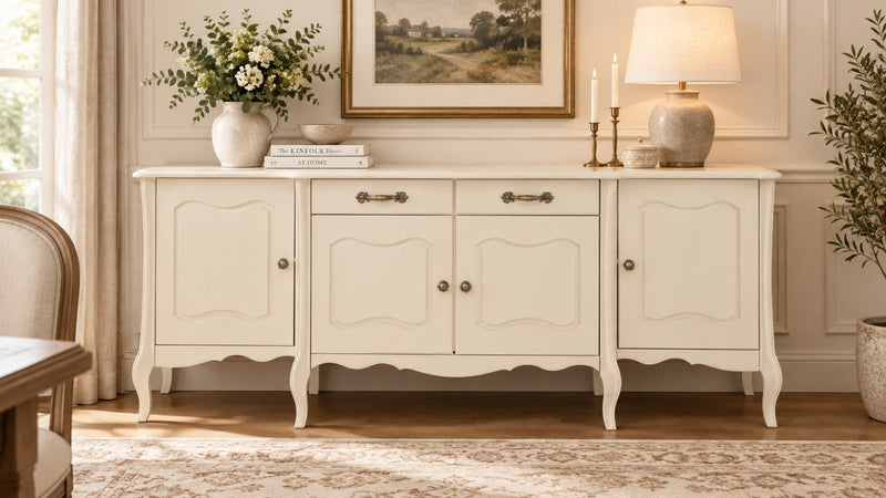 Mango Wood Rosario Sideboard Storage Cabinet for Living Room | Wooden Cabinet for Home 