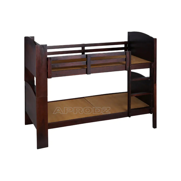 Translation missing: en.Joyce Twin Size Bookcase Bunk Bed | Solid Wood Cappuccino Bunk Bed with Storage Headboards 