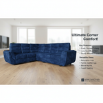 L-Shaped Sectional 6-Seater Sofa with Tufted Cushion Padded Armrest Perfect Fabric Corner Sofa 