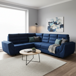 L-Shaped Sectional 6-Seater Sofa with Tufted Cushion Padded Armrest Perfect Fabric Corner Sofa 