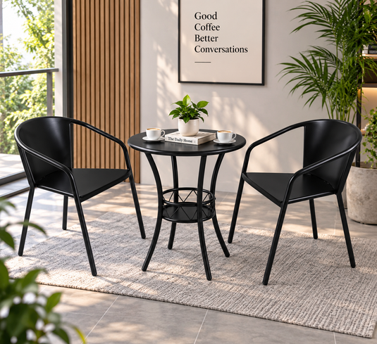 Translation missing: en.3-Piece Round Bistro Set (Table + 2 Chairs) 