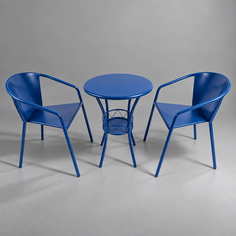 3-Piece Round Bistro Set (Table + 2 Chairs) 