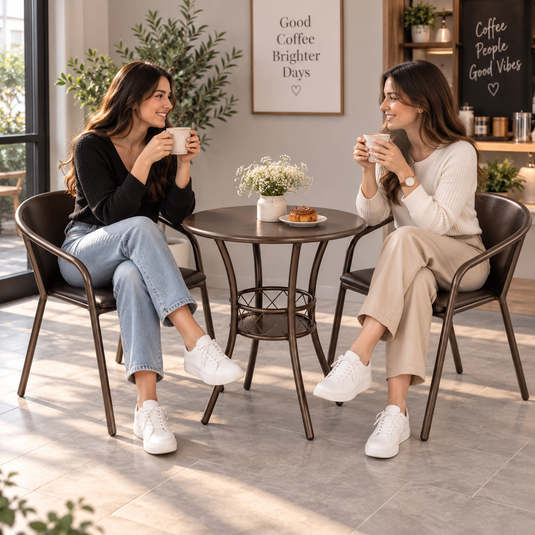 Translation missing: en.3-Piece Round Bistro Set (Table + 2 Chairs) 