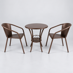 3-Piece Round Bistro Set (Table + 2 Chairs) 