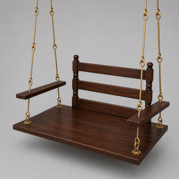 Translation missing: en.2 Seater Swing Wooden Jhula | Metal chain with powder coated | Indoor &amp; Outdoor 
