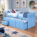 Oyster Daybed with Trundle Bed with Drawer Storage for Home | Bed 