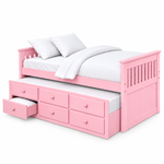 Oyster Daybed with Trundle Bed with Drawer Storage for Home | Bed 